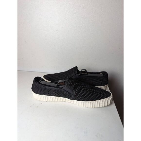 FRYE Camille Black Suede Perforated Slip On Shoes Size 9M - Picture 7 of 9